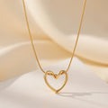 Golden Puffy Heart Necklace – Premium Aesthetic Jewelry