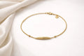 Aureva minimalist gold bar bracelet for women Pakistan - Tapered charm chain jewelry with lobster clasp