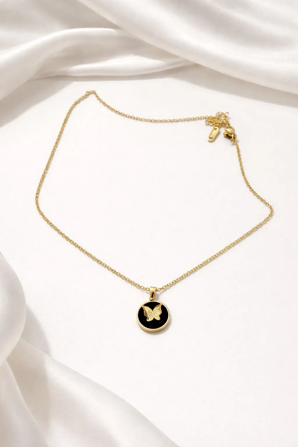 Golden Butterfly Pendant Necklace for Women 