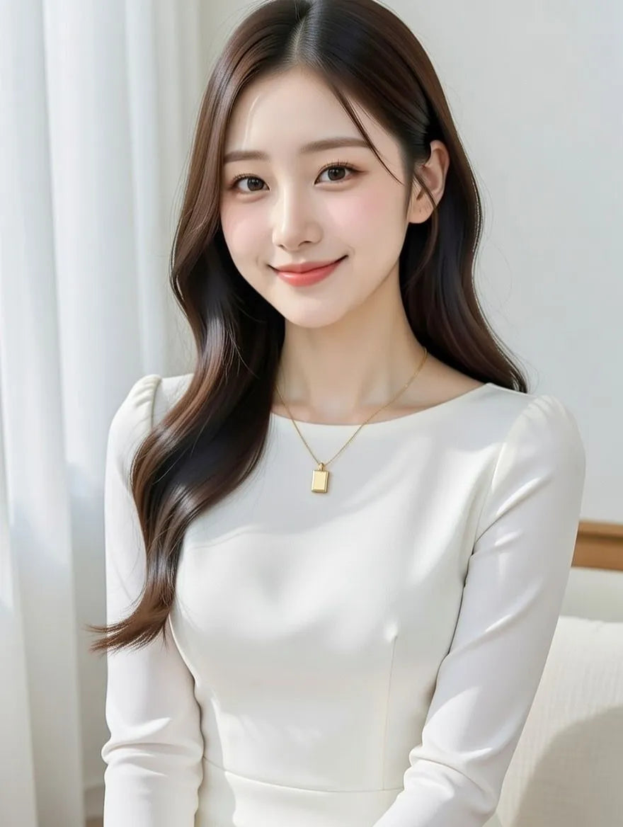 Sleek gold rectangular pendant for girls Pakistan - Minimalist gold chain necklace for women